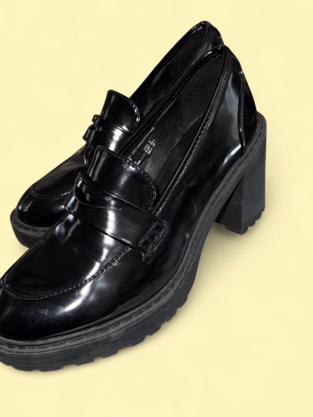 Madden Girl Black Platform Loafers - 8